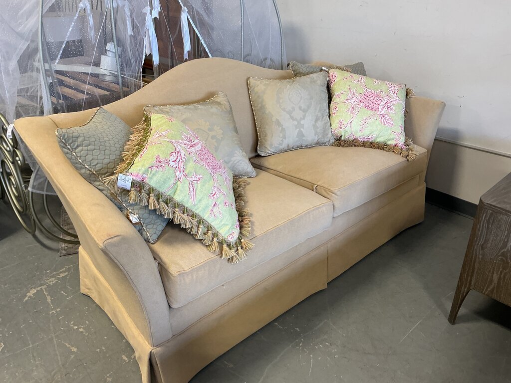 Light Yellow Curve Back Sofa