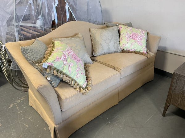 Light Yellow Curve Back Sofa