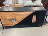 Black/Wood Asymmetrical Console