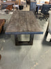 Dark Wood Tone Dining Table U-Base