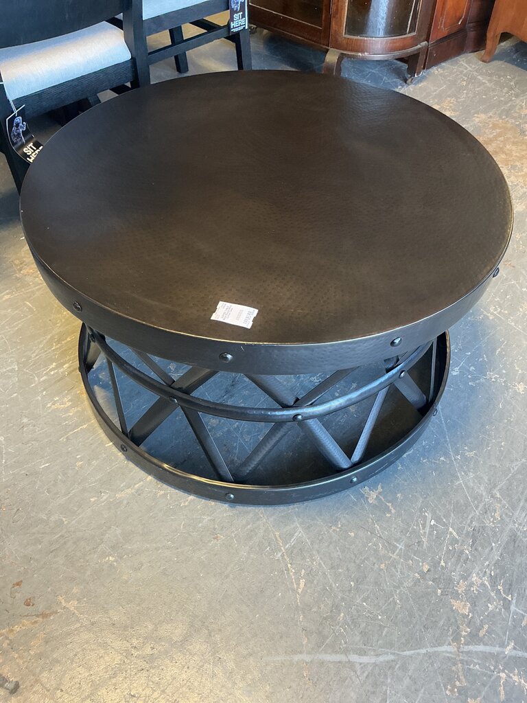 Black Round Metal Coffee Table