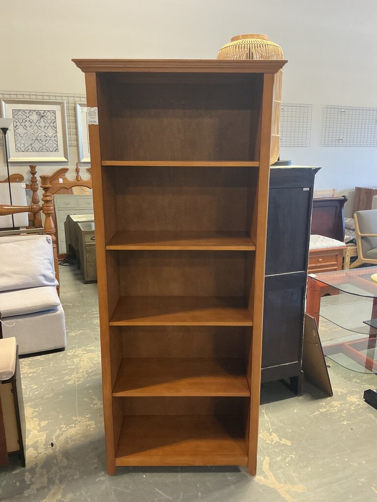 Amherst 5 Shelf Bookcase- Golden Brown (As-Is, Damaged Trim)