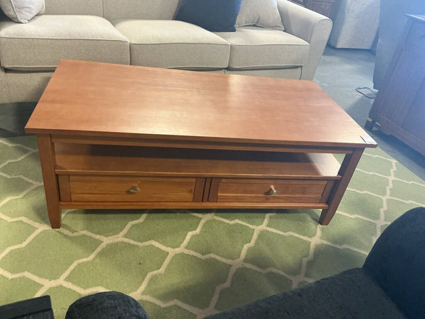 Warm Shaker 48"W Coffee Table- Golden Brown