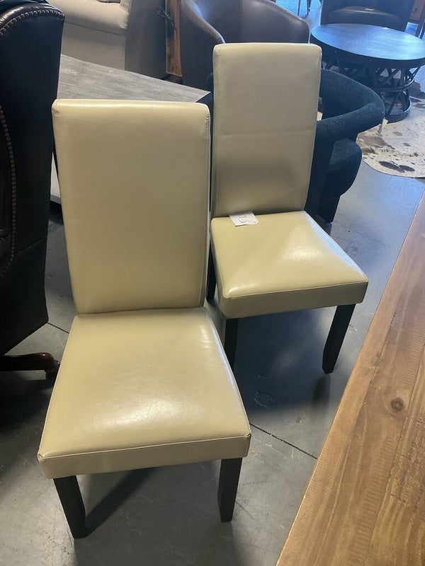Acadian Parson Dining Chair- Satin Cream (Pair)