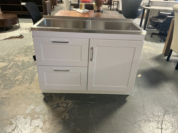 Modern 46"(W) Double Sink Vanity-White