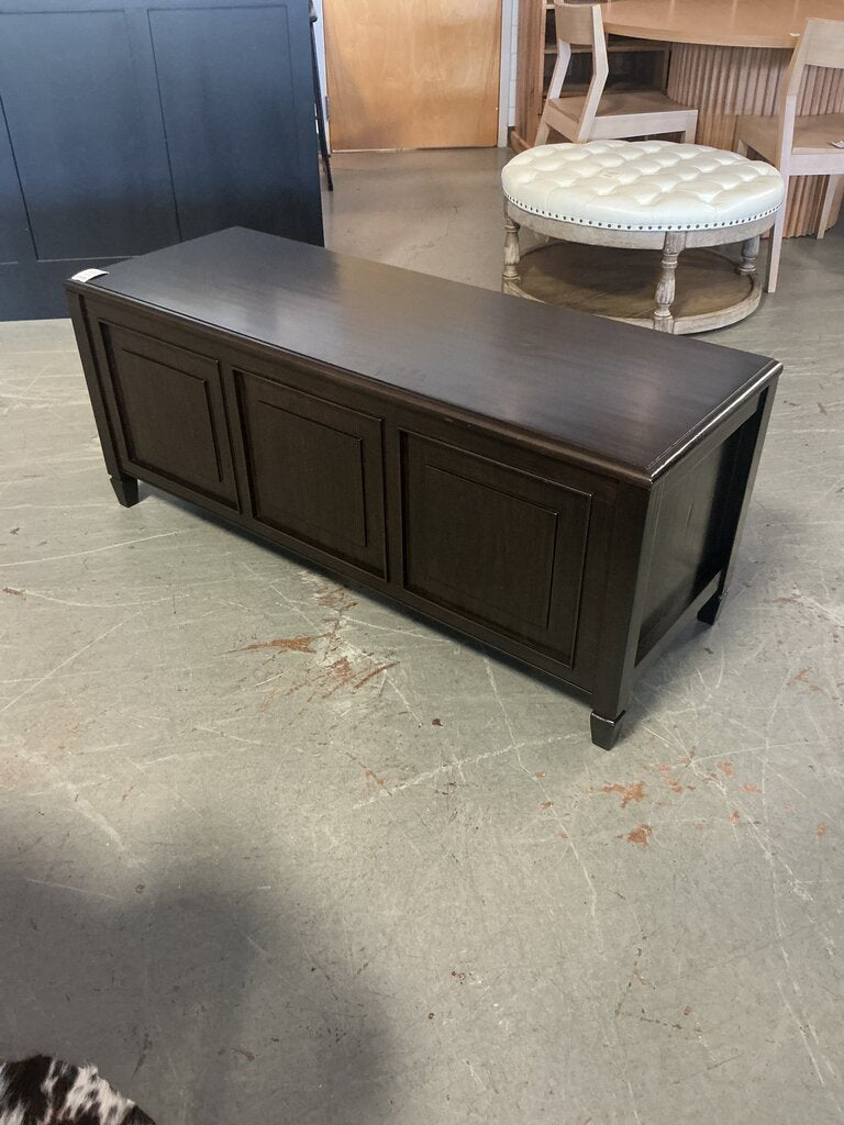 Connaught 51"(W) Storage Bench- Dark Chestnut Brown