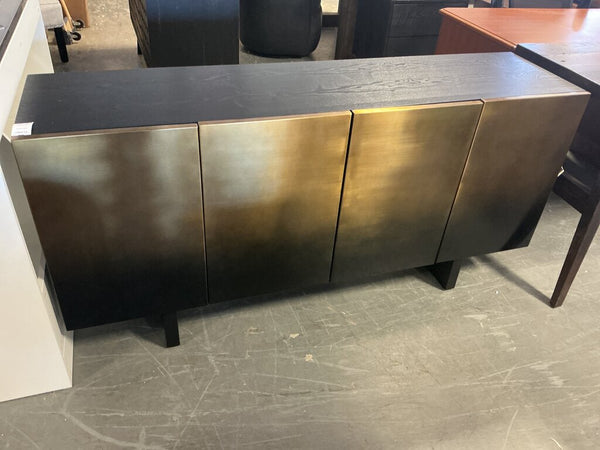 Black and Bronze 4 Door Credenza