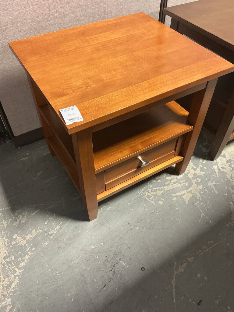 Warm Shaker End Table- Golden Brown
