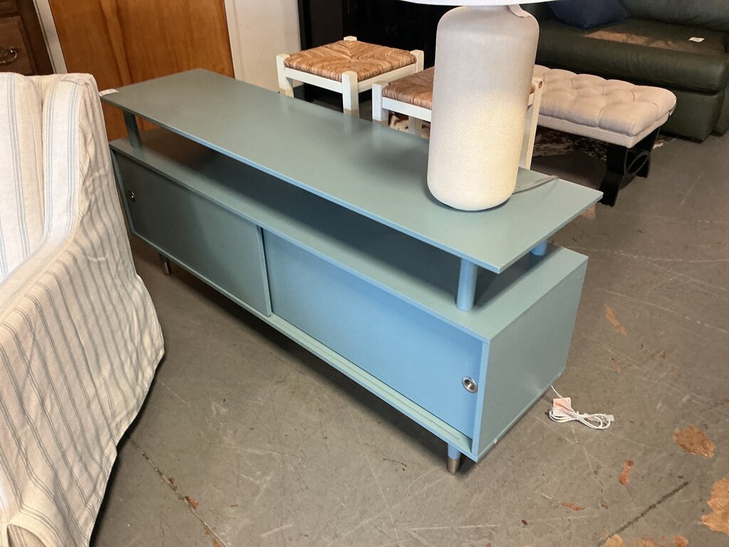 Simple Living Margo MCM TV Stand -Blue
