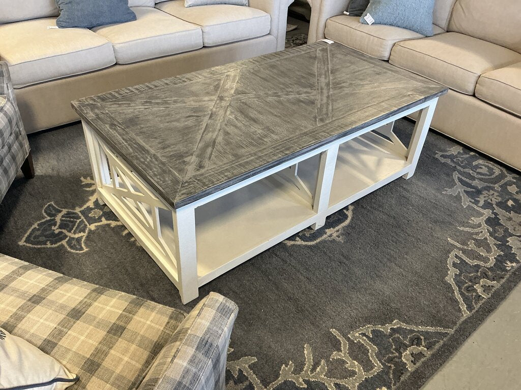 Two-Tone Rustic Coffee Table