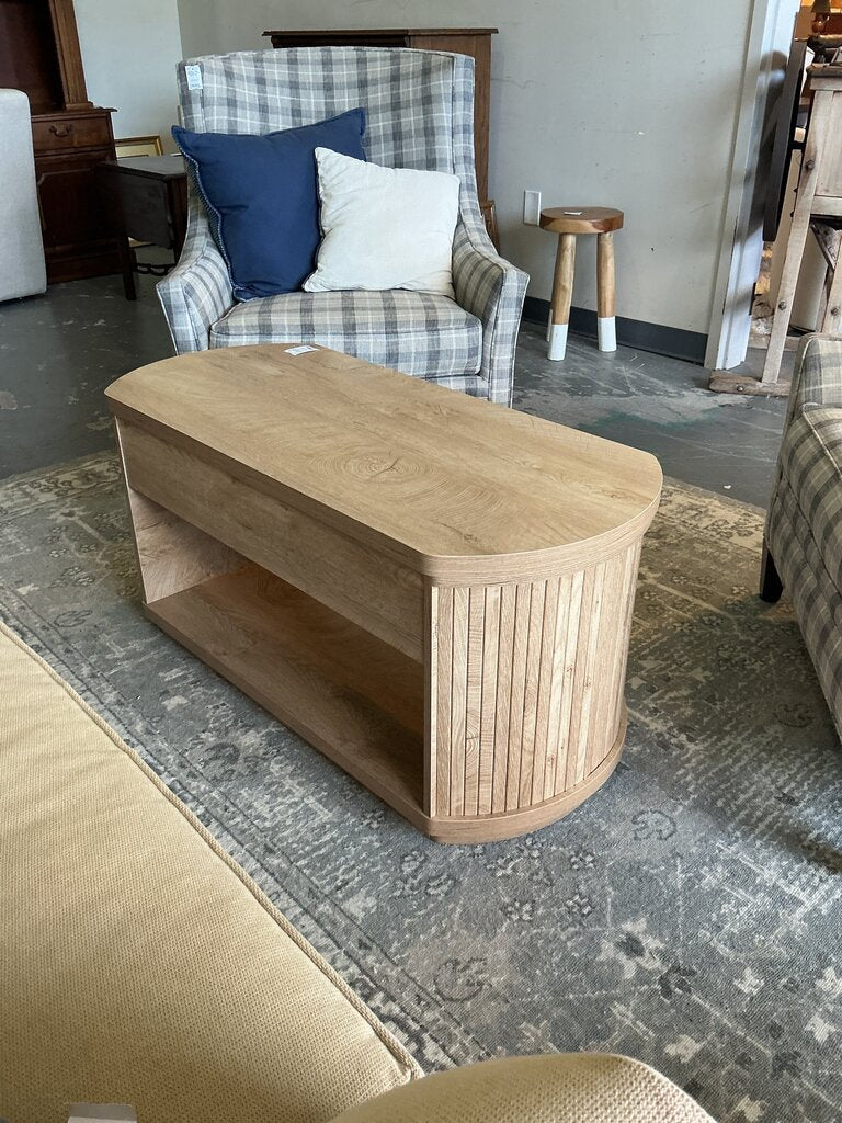 Wood Veneer Lift Top Coffee Table