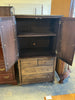 Dark Stain 2 Door/3 Drawer Cabinet