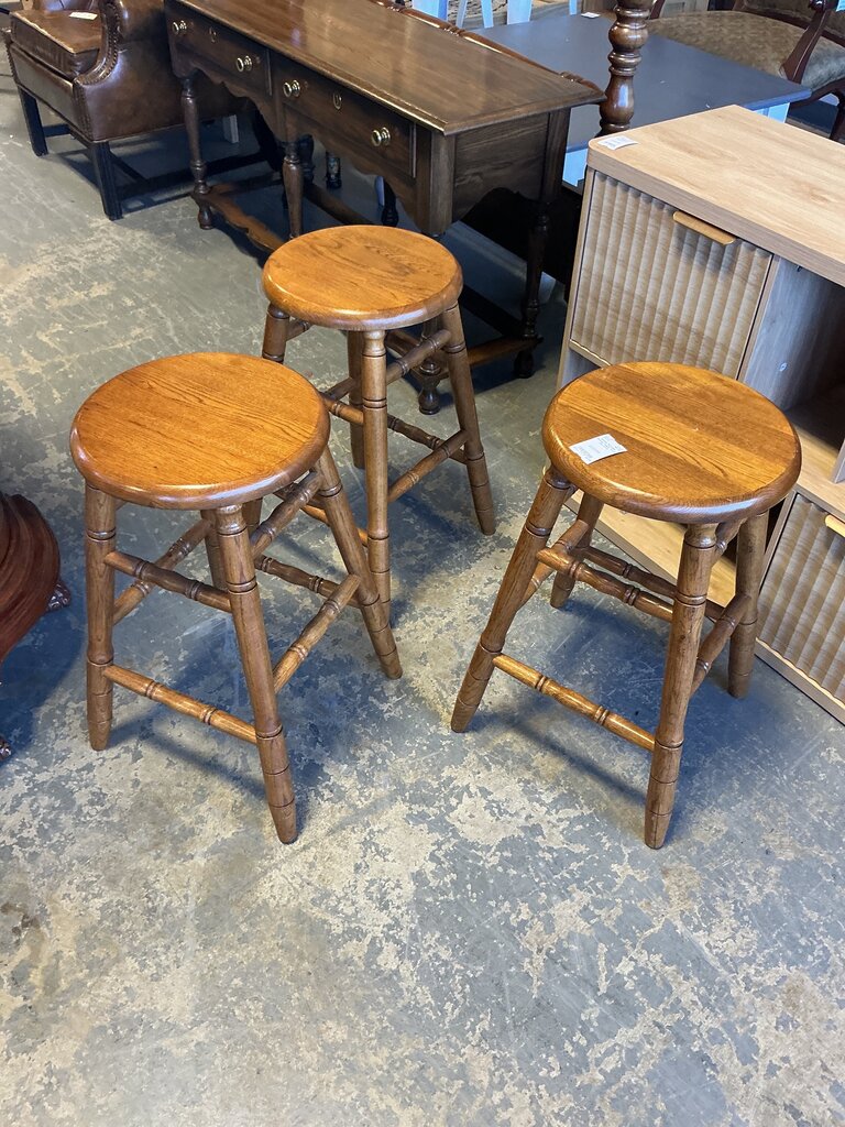Wooden Counter Height Stool (Set Of 3)