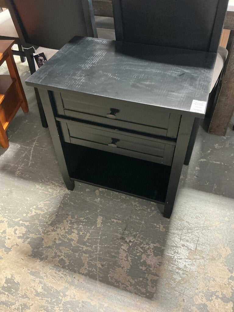Warm Shake Nightstand Table- Black (As-Is)