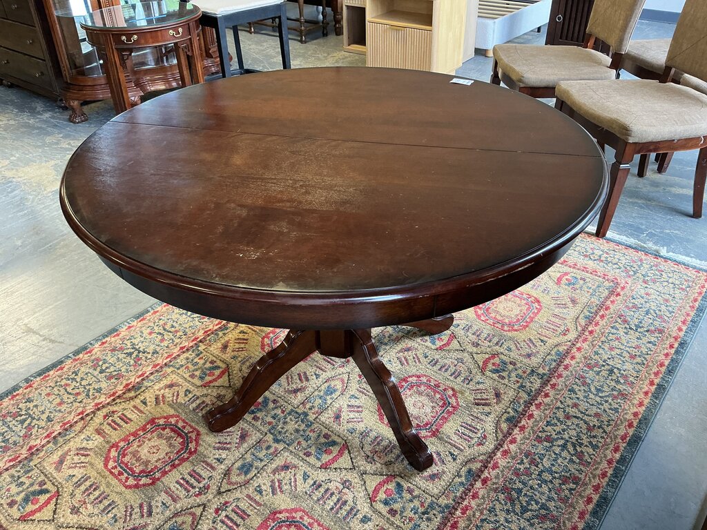 Round Pier 1 Pedestal Table (With Leaf)