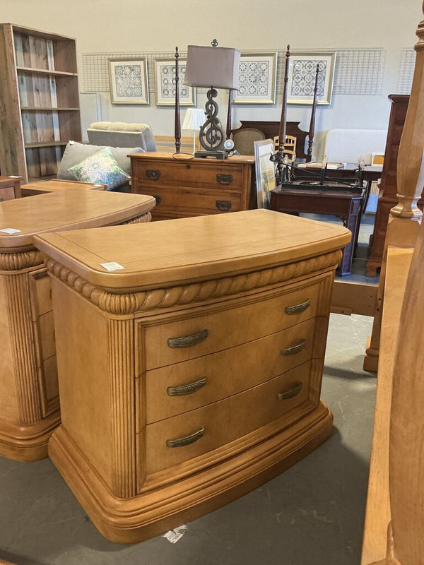 Drexel Heritage 3 Drawer Maple Nightstand